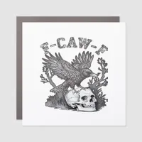 Gothic Funny F-Caw-F Humor Crow Essential Retro St Car Magnet