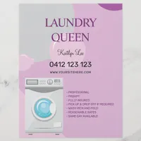 Laundry Ironing Services Laundromat Flyer