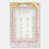Fine Lines Gold  Seating Chart Mauve ID867 Foam Board