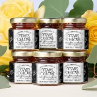 Elegant 75th Diamond Wedding Anniversary Honey Jar Favors