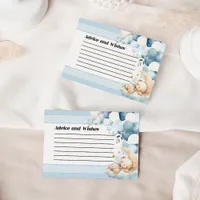 Advice and Wishes Blue Baby Shower Card