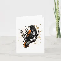 Watercolor Raven Blank Note Card