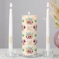 Adorable Dog Pattern  Unity Candle Set