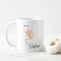 June Flower Personalized, Coffee Mug