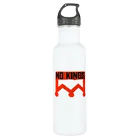 No Kings Protest Graphic Grunge Crown  American Cl Stainless Steel Water Bottle