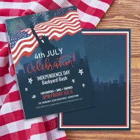 City Skyline Independence Day Celebration ID658 Invitation