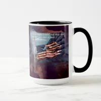 Fallen But Not Forgotten Smoke and Torn Flag Mug