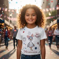 Patriotic Girl's US 250th Celebration Silly Goose  T-Shirt