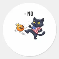 Funny Political Meme No Cat Design Classic Round Sticker