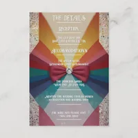 "Colorful Elegant Rainbow  Enclosure Card