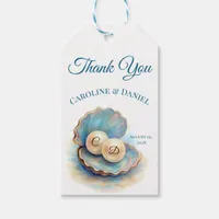 Beach Wedding Pearls Shell Elegant Ocean Theme  Gift Tags