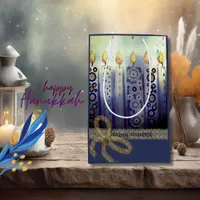 Elegant Candles Happy Hanukkah Medium Gift Bag