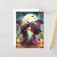 Two Witches Kiss Postcard