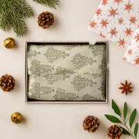 Radiant White Typography Tree Christmas Tissue Paper