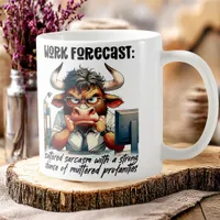 Funny Office Humor for Daily Grind : Work Forecast Coffee Mug