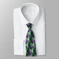 One Purple Starfish Rocky Beach Pattern Neck Tie