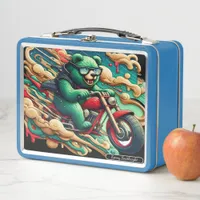 Bear's Wild Motorcycle Adventure Metal Lunch Box