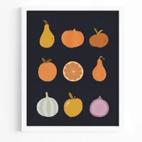 Fall Harvest Fruits And Vegetables Poster