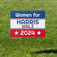 Women for Harris Walz 2024 Sign