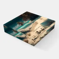 In Love with the Sea | Tropical Art Paperweight