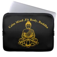 Buddha in Lotus Pose Laptop Sleeve