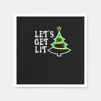 Let's Get Lit Design Adult Funny Christmas Essenti Napkins