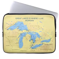 Great Lakes of North America Laptop Sleeve