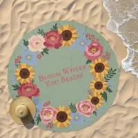 Bloom where you beach - Floral Wreath Beach Towel