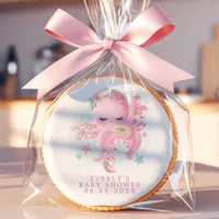 Octopus Pink Watercolor Girl Baby Shower Sugar Cookie