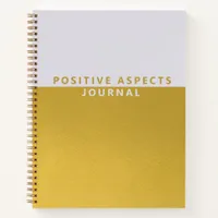 Positive Aspects Minimalist Lilac Gold Foil Notebook