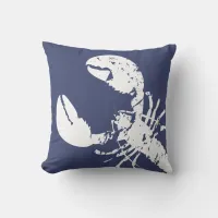 White Weathered Lobster Beach Bar Sailor's Throw Pillow