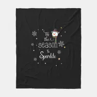 Christmas Tis The Season To Sparkle  Fleece Blanket