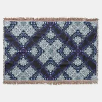 Purple Indigo Essence Medieval Woven Throw Blanket