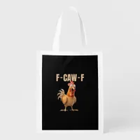 F-Caw-F Chicken Vintage Style Grocery Bag