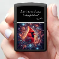 Enchanted Cardinal in a Radiant Wonderland Zippo Lighter