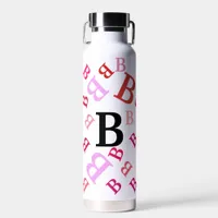 Water Bottle - Jumbled Letters in Reds