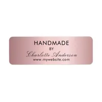 Handmade blush pink made by name label