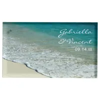 Tropical Beach Wedding Table Number Holder