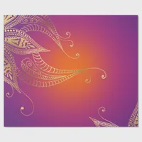 Faux Gold Foil Arabian Bollywood Wrapping Paper