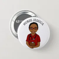 Personalized Nurse's Name Badge   Button