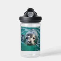 Cute Seal Sticking Head out of Water Personalized Water Bottle