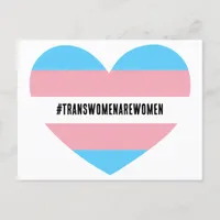 #TRANSWOMENAREWOMEN Heart Postcard