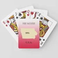 Playing Cards - Iowa Map with City