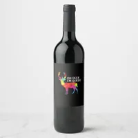 Oh Deer Queer Funny Pun LGBT Pride Design Wine Label