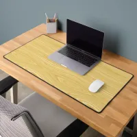 rustic wood grain desk mat