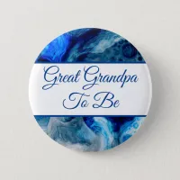 Great Grandpa To Be | Boy's Baby Shower  Button