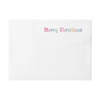 Fun Merry Christmas Multicolor Wrap Around Label