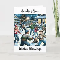 Send You Winter Blessings Holiday Card