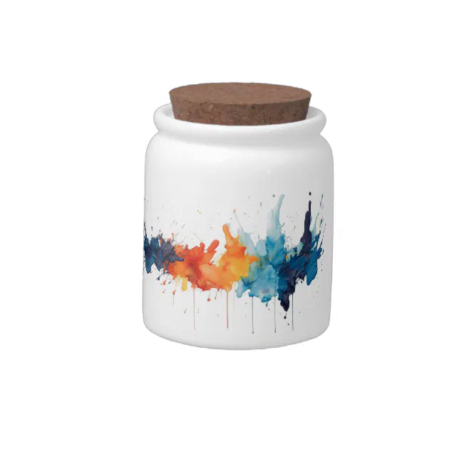 Triple Scoop painting Candy Jar