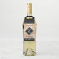 Elegant 28th Linen Wedding Anniversary Bottle Hanger Tag